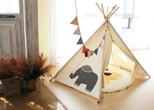 SOABE Teepee Tent, An elephant Indian Tent, 63 x 63 inches