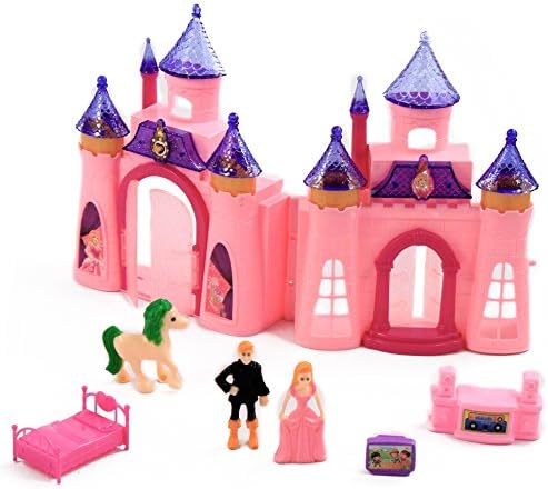 Girls Pretend Play Interactive Princess Castle and Figurines