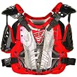 Fly Racing Convertible II Adult Roost Deflector Off-Road Motorcycle Body Armor - Clear/Red