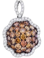 1.81CT-DIA BROWN DIAMOND FLOWER PENDANT