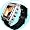 Mens Metallic Watch MP4 Player 2GB - 1.5inch OLED Screen