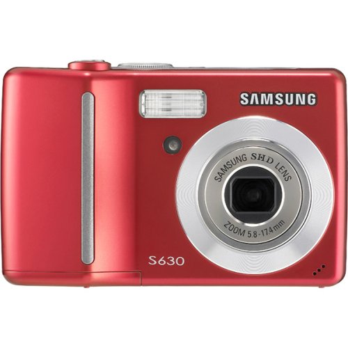 Samsung Digimax S630 6MP Digital Camera with 3x Optical Advanced Shake Reduction Zoom (Red)