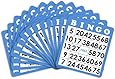 50 Blue Bingo Cards with Unique Numbers by Royal Bingo Supplies