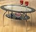 Caravelle Coffee Table clear glass with black border