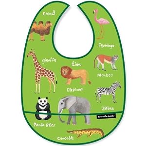 Wild Animals All Over Bib by Crocodile Creek