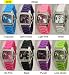 Silicone Band Fashion Watch with Sparkly Rhinestone Bezel in Square Shape Watch Face