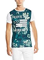 American People Camiseta Manga Corta Acelin (Verde / Blanco)