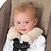 Kiddopotamus and Co Cushystraps Super Soft Strap Covers With Teddy Bear Heads Fawn Color