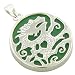 Amulet Dragon Green Jade 925 Sterling Silver Pendant