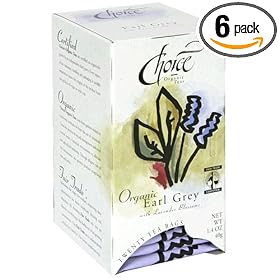 Choice Organic Earl Grey Tea with Lavender, 20-Count Box (Pack of 6)