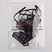 Sexy Open Crotch Lace Transparent G String Lingerie Thongs Underwear (Black-A)