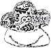 Flap Happy Infant Floppy Hat, Vintage Scrolls