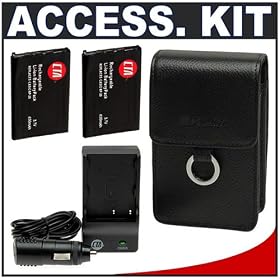 Click here to buy Casio Exilim EX-CASE-30 Leather Case (Black) + (2) Spare NP-20 Battery Packs + Mini... by Casio.