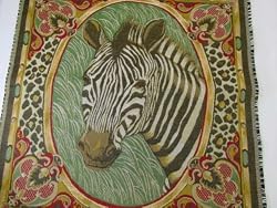 Zebra Jungle tapestry pillow flat or wall panel French