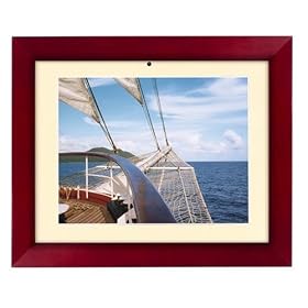 Polaroid XSU-01030E  10" Wood Digital Photo Frame -  Cherry/Cream