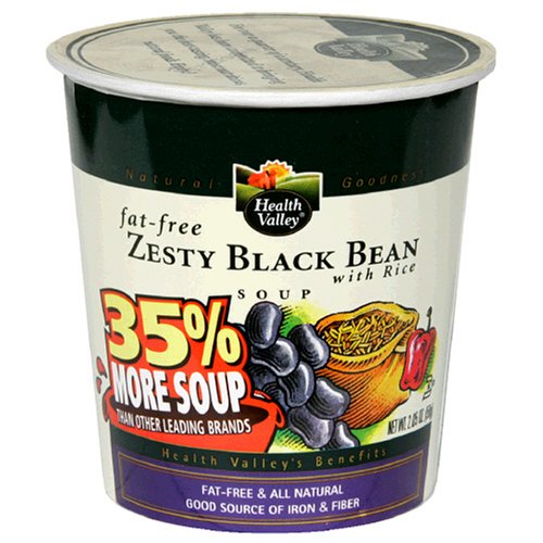 Health Valley Soup Cup, Zesty Black Bean and Rice, 2.05-Ounce Cups (Pack of 12) by Health Valley
