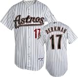Lance Berkman Houston Astros Home White/Black Authentic MLB Jersey