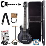 Charvel Desolation DC1 ST Double Cutaway Stop Tail Flat Black Electric Guitar with GO-DPS Planet Waves Shredder Pick Pack Part# PW Shred,DAddario EXL110 Strings,PW-CT-12 Tuner, Ultra Stand 2445 BK,PWS100V Strap,PW-CGT-10 Cable, MBT Hard Case