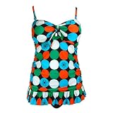 Bikini Set Tankini Multi Colored Polka Dot