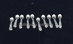 Dollhouse Miniature Set of 10 Teaspoons by Warwick Miniatures
