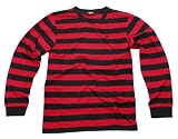  : Fallen Striped Knit Long Sleeve Men's Shirt - Red / Black