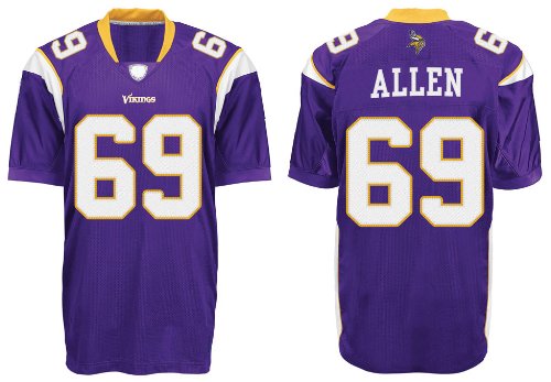 #69 Allen Minnesota Vikings Purple Jerseys Authentic Football Jersey Size 48-56 (Please Select the Size When You Order, Can Do Drop Shipping)