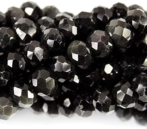 Rainbow Obsidian Faceted Rondelle Beads, 16" length, 5mm diameter avg, 108 pieces