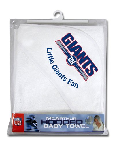 New York Giants Hooded Baby Towel (White)