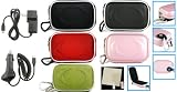 3n1 Combo - Hard Shell Carrying Case for Creative Zen 4gb 8gb 16gb 32gb MP3 Player - Bundled with 12v Rapid Premium Car Charger and Home Travel Wall AC Adapter Charger + Screen Protector Shield - (Zen Player NOT included)