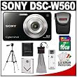 Sony Cyber-Shot DSC-W560 Digital Camera (Black) with 16GB Card + Battery + Case + Tripod + Accessory Kit Sony Cyber-Shot DSC-W560 Digital Camera (Black) with 16GB Card + Battery + Case + Tripod + Accessory Kit