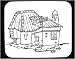 Mouse Pad with black and white, dwelling, Europe, United Kingdom, Scotland, house