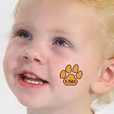 NCAA LSU Tigers Gold Paw Print Temporary Tattoos