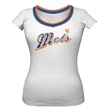 New York Mets Women's Missy V-neck T-shirt by 5th & Ocean