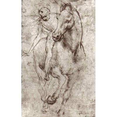 Leonardo da Vinci (Horse and rider) Art Poster Print - 13x19