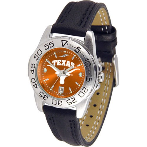 Texas Longhorns NCAA AnoChrome Sport Ladies Watch (Leather Band)