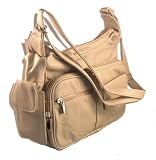 Genuine Leather Handbag with Cell Phone Holder & Many Pockets Genuine Leather Handbag with Cell Phone Holder & Many Pockets