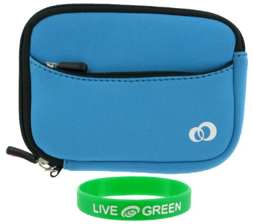 Neoprene Sleeve (Smurf Blue) Case for Toshiba 750GB USB 2.0 Portable External Hard Drive E05A075PBU2XL - Liquid Blue