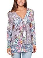 Peace & Love Camiseta Manga Larga (Multicolor)