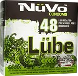 Nuvo Condoms Lube Premium Lubricated Latex Condoms, 48-count