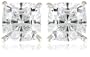 Platinum Plated Sterling Silver 7 x 7 mm Cushion-Cut Cubic Zirconia Stud Post Earrings