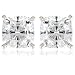 Platinum Plated Sterling Silver 7 x 7 mm Cushion-Cut Cubic Zirconia Stud Post Earrings