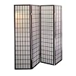 4 panel cherry finish room divider shoji screen