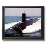US Navy Ballistic Missile Submarine Military Wall Picture Black Framed Art Print