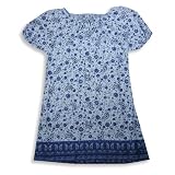 So Fun - Girls Short Sleeve Paisley Dress, Blue