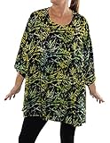 WeBeBop Womens Plus Size Green Bamboo Swing Top