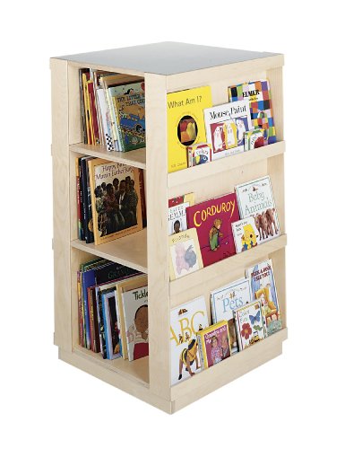 Guidecraft 4-Sided Library Wood Bookcase On Sale