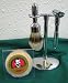 Merkur 4 Pc. Futur Shave Set with Polished Chrome Futur Adjustable Safety Razor, Stand, Badger Brush & Shaving Soap- #781- Made in Germany