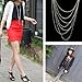 RHX Lady Vintage Style 7 layer Long Tassel Pendant Necklace Sweater Chain Silver New