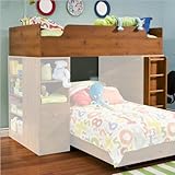 South Shore Logik Sunny Pine Loft Top Bunk and Ladder