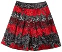 Paperdoll Girls 7-16 Printed Charmeuse Satin Party Skirts With Tuelle